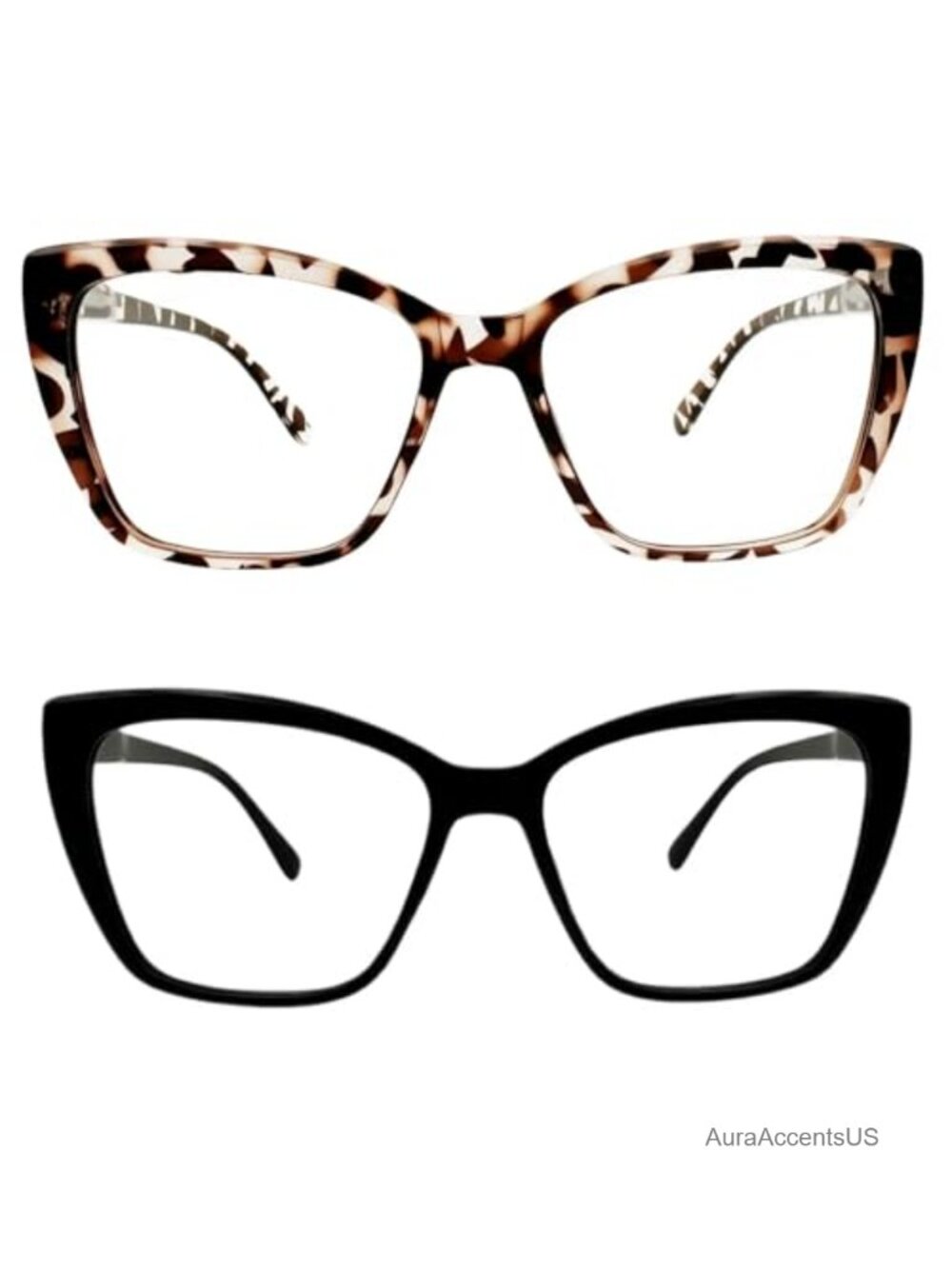 Oversized Cat Eye Reading Glasses Blue Light Blocking Spring Hinge